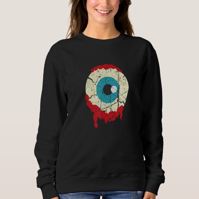Zombie Eyeball Halloween Scary Zombie   T Shirt (Framsida)