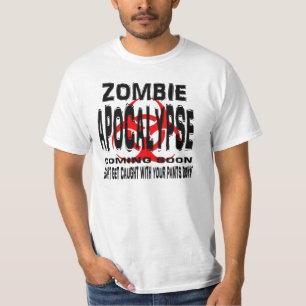 Zombie. Få inte fångad med din byxor besegrar T-shirt