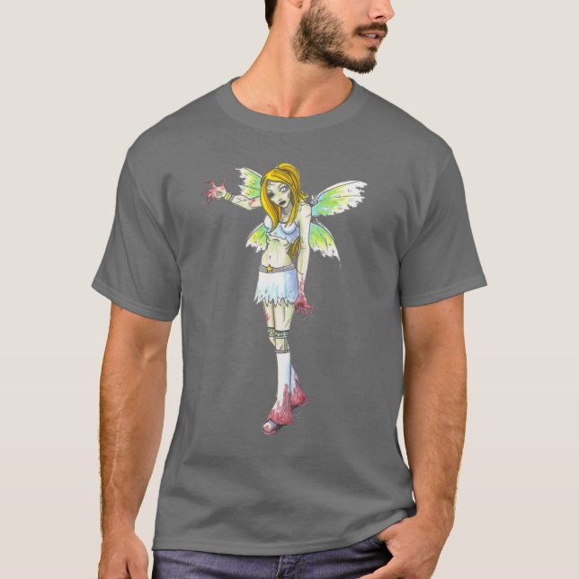 Zombie Fairy mörk fantasy art to shirt Tröja (Framsida)