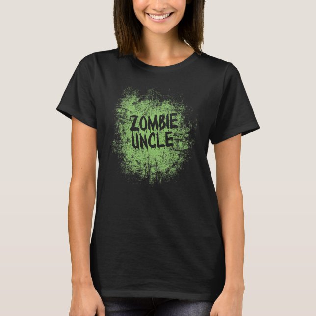 Zombie farbror cool lat halloween kostym zombies f t shirt (Framsida)