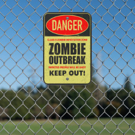 Zombie-farofull infektion Håll dig borta Varning