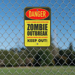 Zombie-faror, undvik området, varning