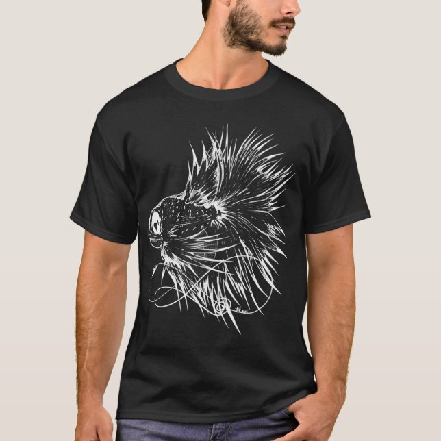 Zombie-fighting fisk t shirt (Framsida)