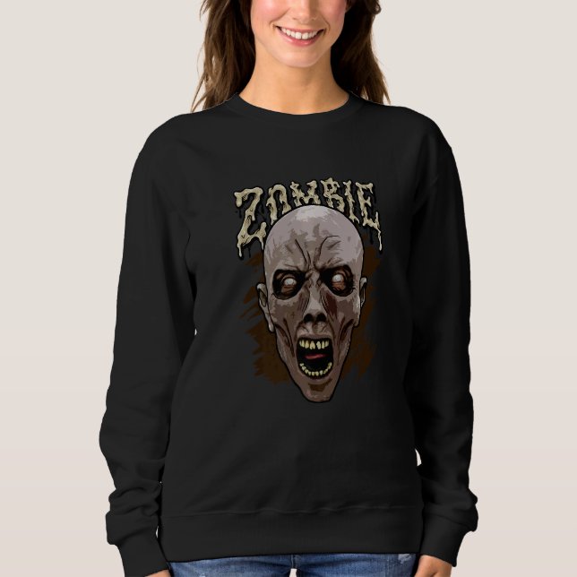 Zombie Fläkt Skateboard Måne Zombies Living Dead Z T Shirt (Framsida)