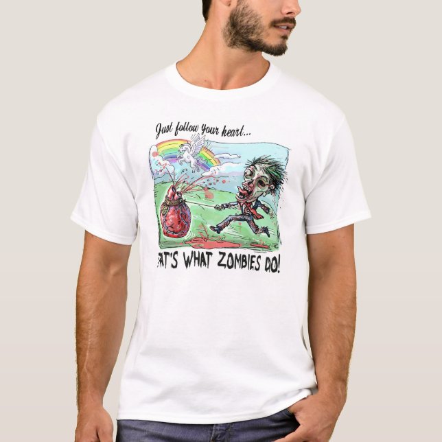 Zombie följer blodkärl t-shirt (Framsida)
