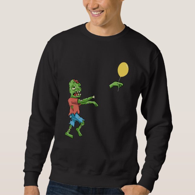 Zombie Förlorade Sin Ballong Lång Ärmad Tröja (Framsida)