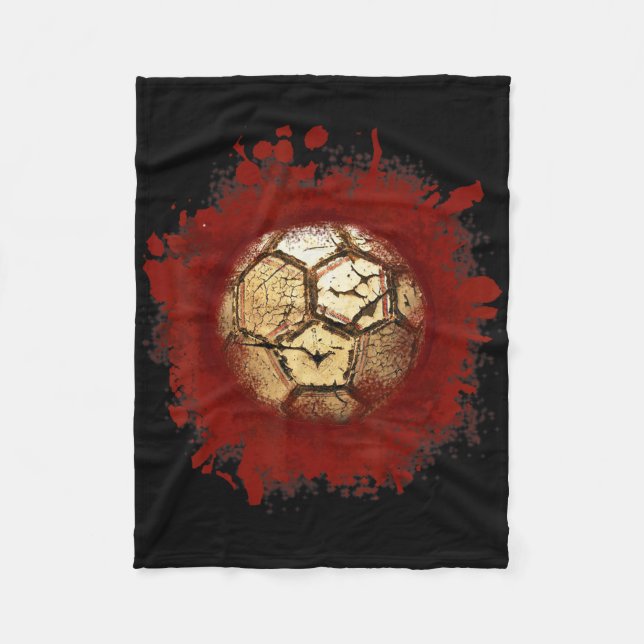 Zombie-fotboll Blod Roligt Skräckspelare Halloween Fleecefilt (Framsidan)