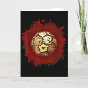 Zombie Fotboll Blod Roligt Skräckspelare Halloween Kort