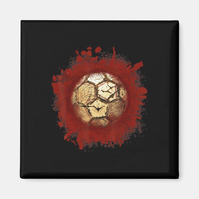 Zombie-fotboll Blod Roligt Skräckspelare Halloween Magnet (Framsidan)