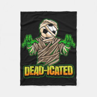 Zombie fotbollsspelare läskig fotboll Halloween  Fleecefilt