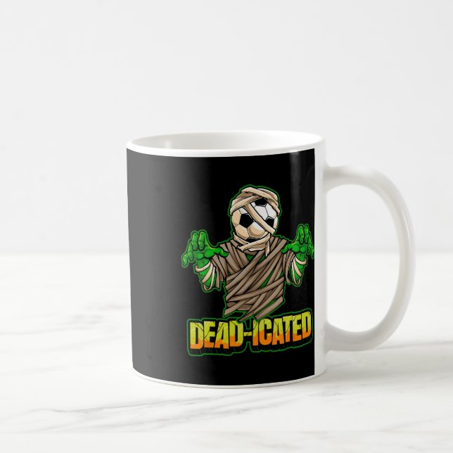 Zombie fotbollsspelare Skräckfylld fotboll Hallowe Kaffemugg (Höger)
