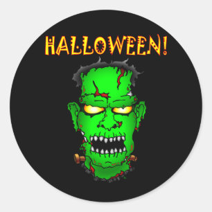 Zombie Frankenstein Runt Klistermärke