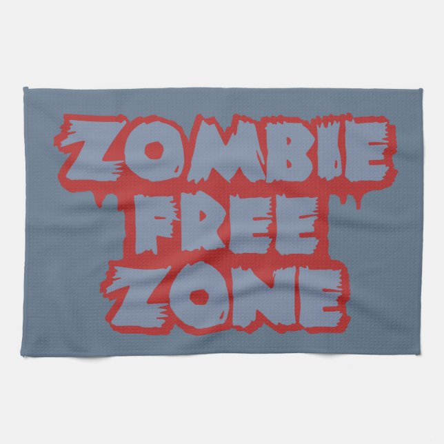 Zombie Free Zon anpassningsbar kökshandduk (Horisontell)