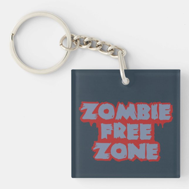 Zombie Free Zon anpassningsbar nyckelring (Framsidan)