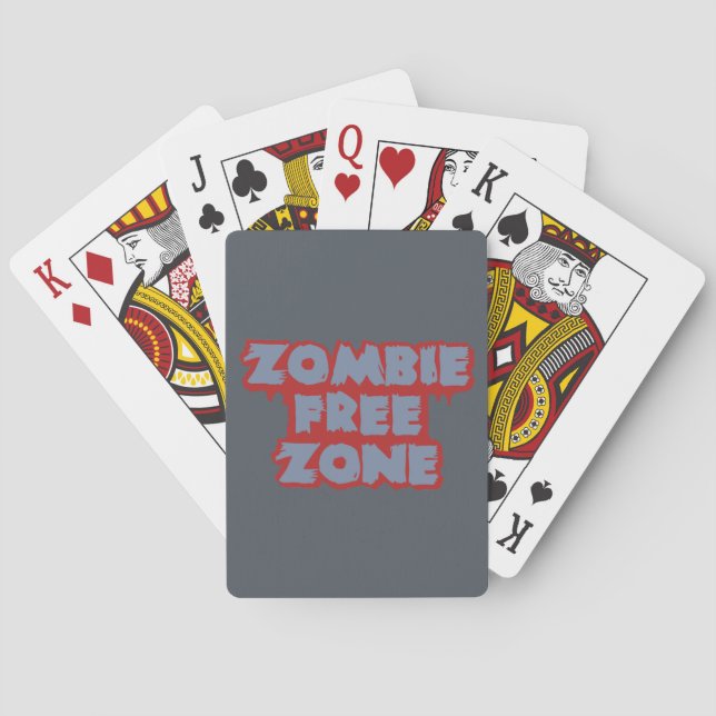 Zombie Free Zon anpassningsbar-spelkort Casinokort (Baksidan)