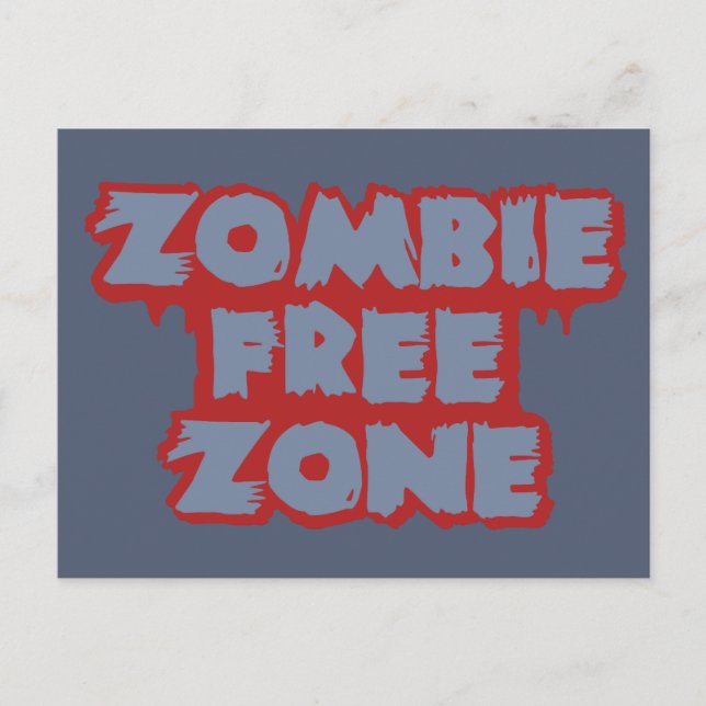 Zombie Free Zon anpassningsbar vykort (Framsida)