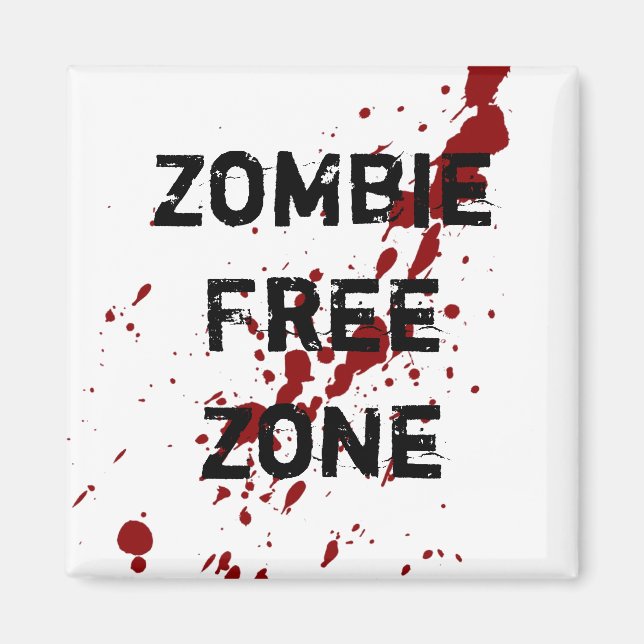 Zombie Free Zon Magnet (Framsidan)
