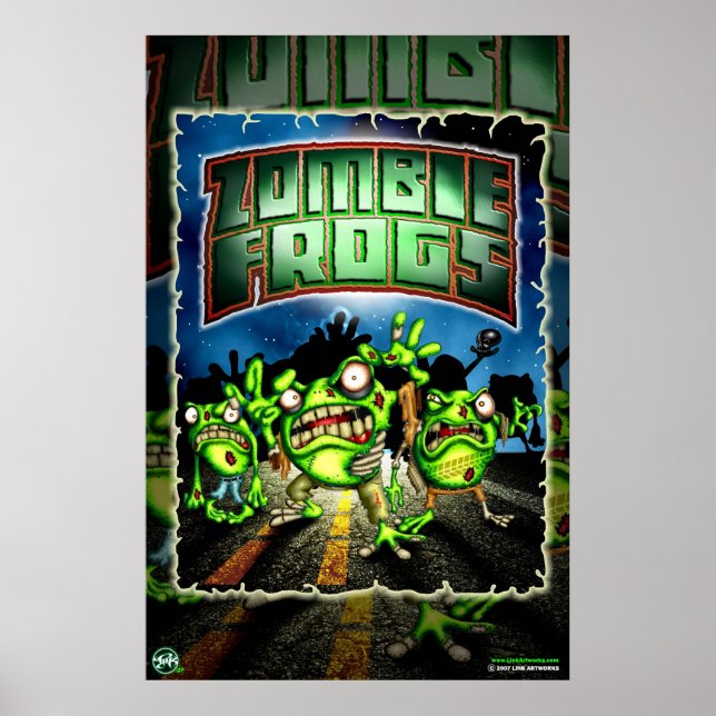 Zombie Frogs Poster (Framsidan)