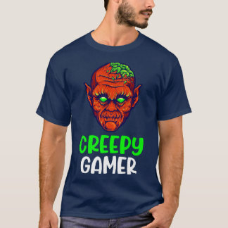 Zombie Gamer Creepy Halloween Video Game Skeleton T Shirt