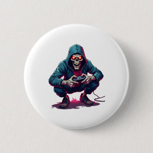 Zombie Gamer - Funny Halloween Gaming Shirt Knapp
