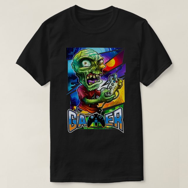 Zombie Gamer Gaming Gifts for Teenage Boys, Manar  T Shirt (Design framsida)