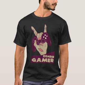 zombie gamer hand of grab with controller gaming c t shirt