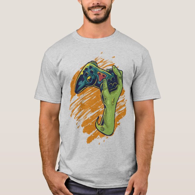 Zombie Gamer T Shirt (Framsida)