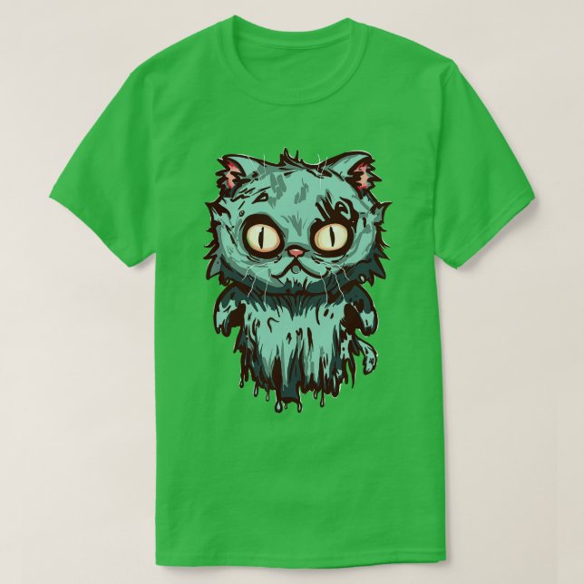 Zombie Ghost Cat no text T Shirt (Design framsida)