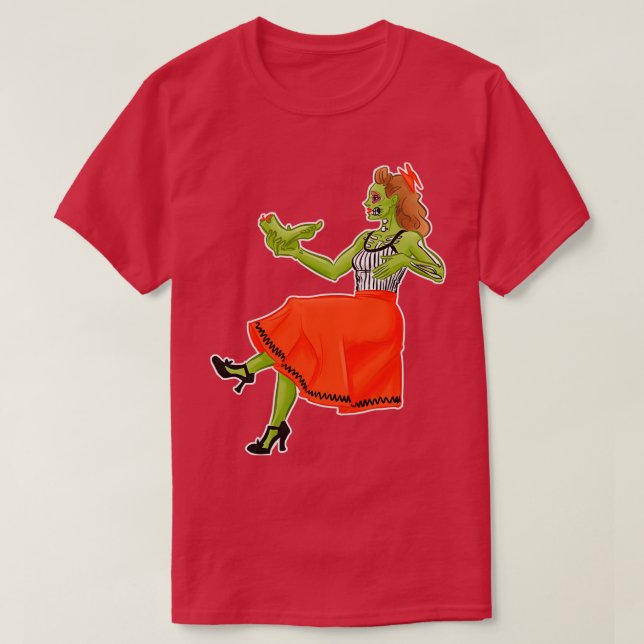 Zombie Girl Blues T Shirt (Design framsida)