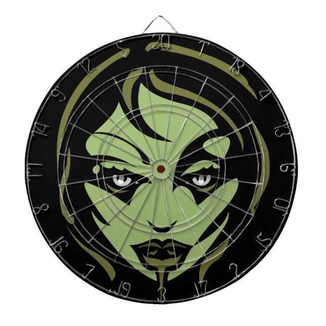Zombie Girl Dartboard Coola Halloween Zombie Darts Darttavla (Framsidan)