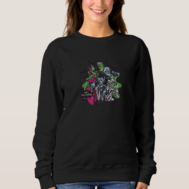 Zombie glad halloween läskig skrämmande zombie män t shirt (Framsida)