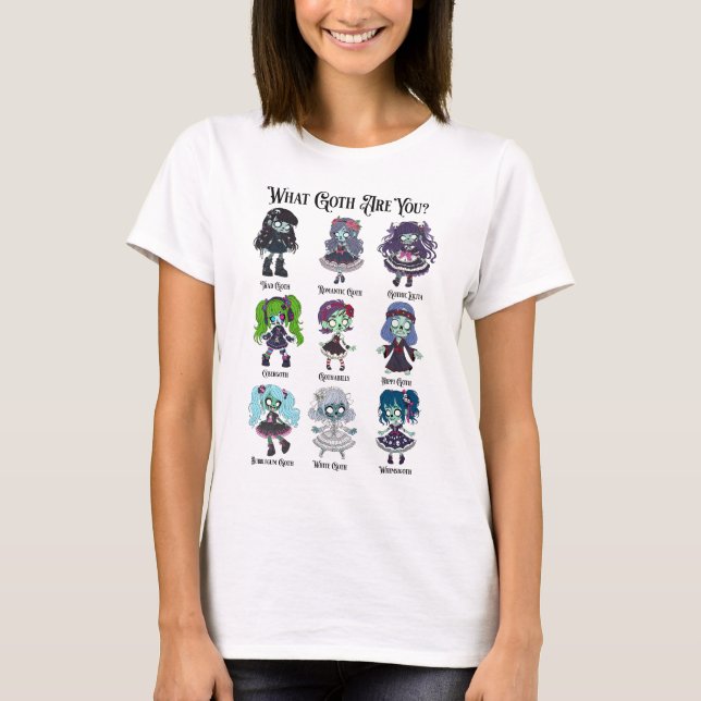 Zombie Goth-typer T Shirt (Framsida)