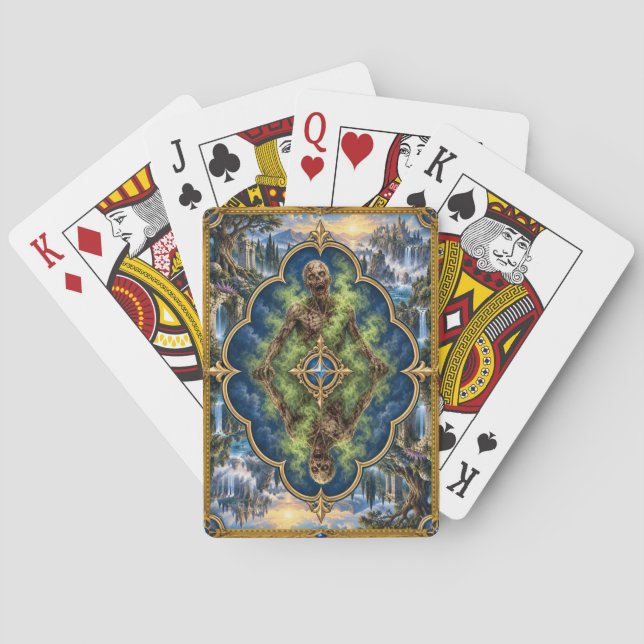 Zombie, gotisk fantasimonster casinokort (Baksidan)