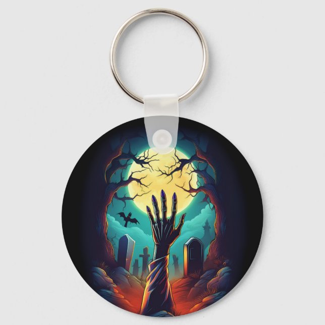 Zombie Grave Horror Nyckelring (Framsida)