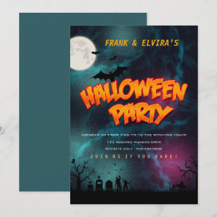 Zombie graveyard Halloween Costume party anpassa Inbjudningar