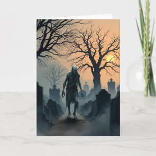 Zombie Graveyard Halloween Kort