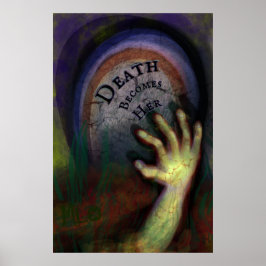 Zombie Graveyard Hand som når upp till hemlig kons Poster