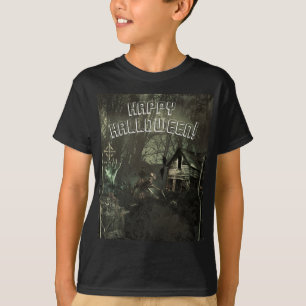 Zombie Graveyard Horror Scary Anpassningsbar Hallo T-shirt