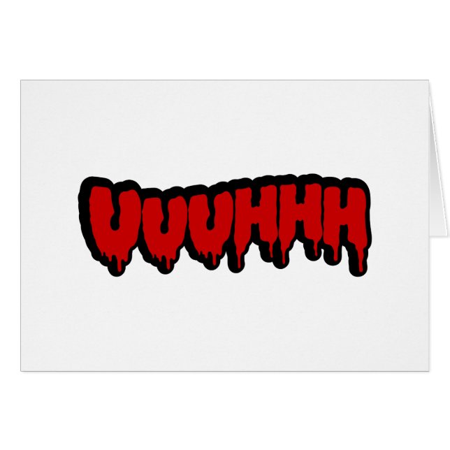 Zombie Groan Greeting Card Hälsningskort (Framsidan Horizontal)