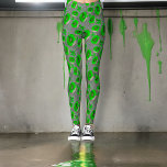 Zombie grönt slam leggings<br><div class="desc">Storslagna isade gröntar</div>