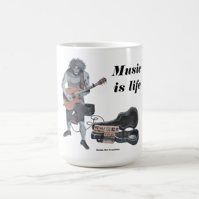 Zombie Guitar Musician Coffee Mugg (Center)