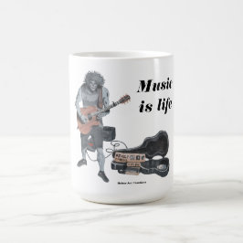Zombie Guitar Musician Coffee Mugg