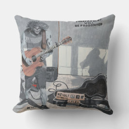 Zombie Guitar Musician Dekorativ kudde