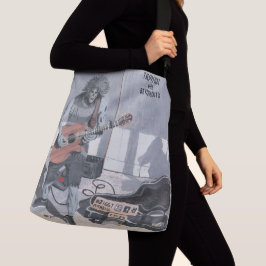 Zombie Guitar Musician Graphic Tote Bag Axelväska