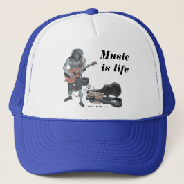 Zombie Guitar Musician Hat Keps
