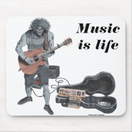 Zombie Guitar Musician Life Mousepad Musmatta