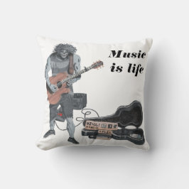Zombie Guitar Musician Life Pillow Kudde