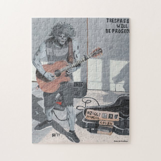 Zombie Guitar Musician Medium Jigszle Puzzle Pussel (Vertikal)
