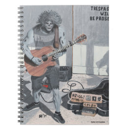 Zombie Guitar Musician Spiral Notebook Anteckningsbok