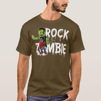 Zombie Guitar Odöda Halloween Music  T Shirt